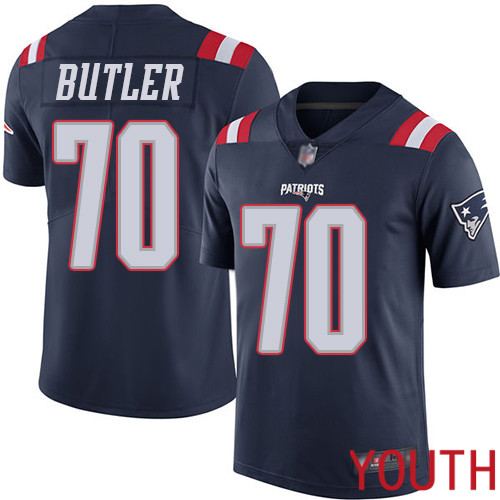 New England Patriots Football #70 Rush Vapor Untouchable Limited Navy Blue Youth Adam Butler NFL Jersey->youth nfl jersey->Youth Jersey
